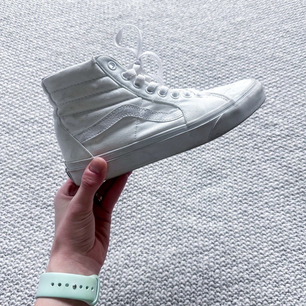 Women’s White High Top Vans